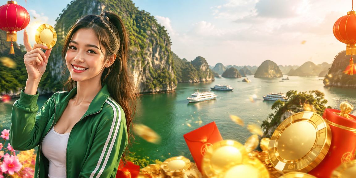 Vịnh Hạ Long về đêm – hình ảnh tượng trưng cho trải nghiệm giải trí trực tuyến cao cấp tại Việt Nam