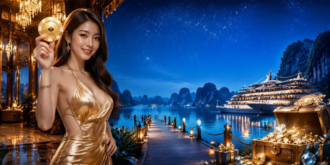 Cảnh Vịnh Hạ Long với không khí nhộn nhịp mùa lễ hội và bao lì xì đỏ